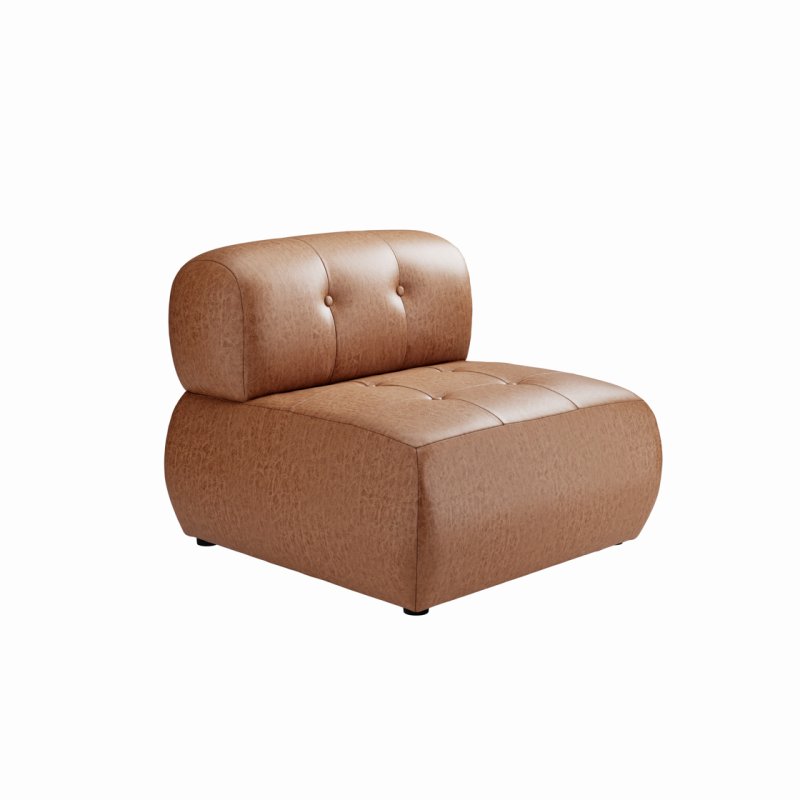 Reese Tan Accent Chair angled image of the chair on a white background