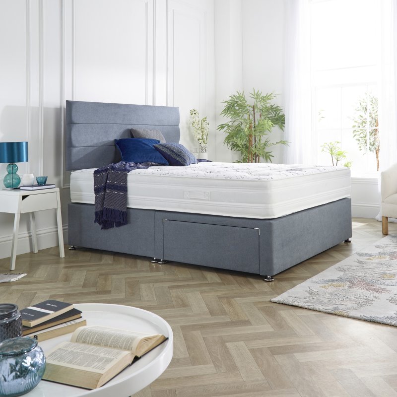 Florence Divan Set With Headboard lifestyle image of the bed