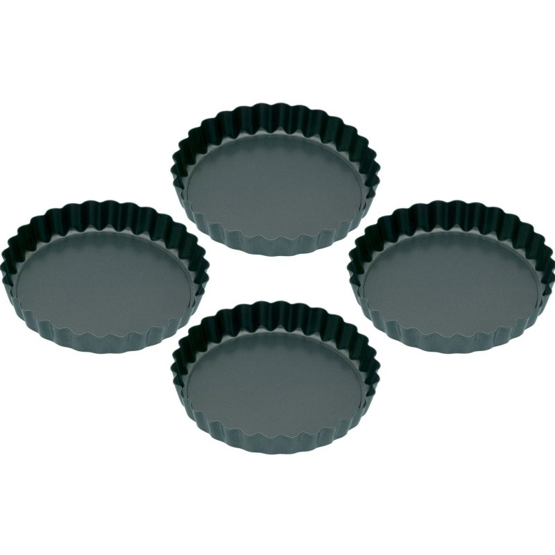 Kitchencraft Set of 4 Mini Fluted Flan Tins