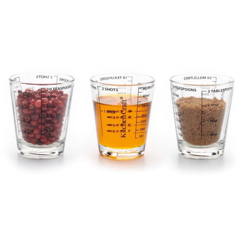 Kitchencraft Glass 50ml Mini Measures