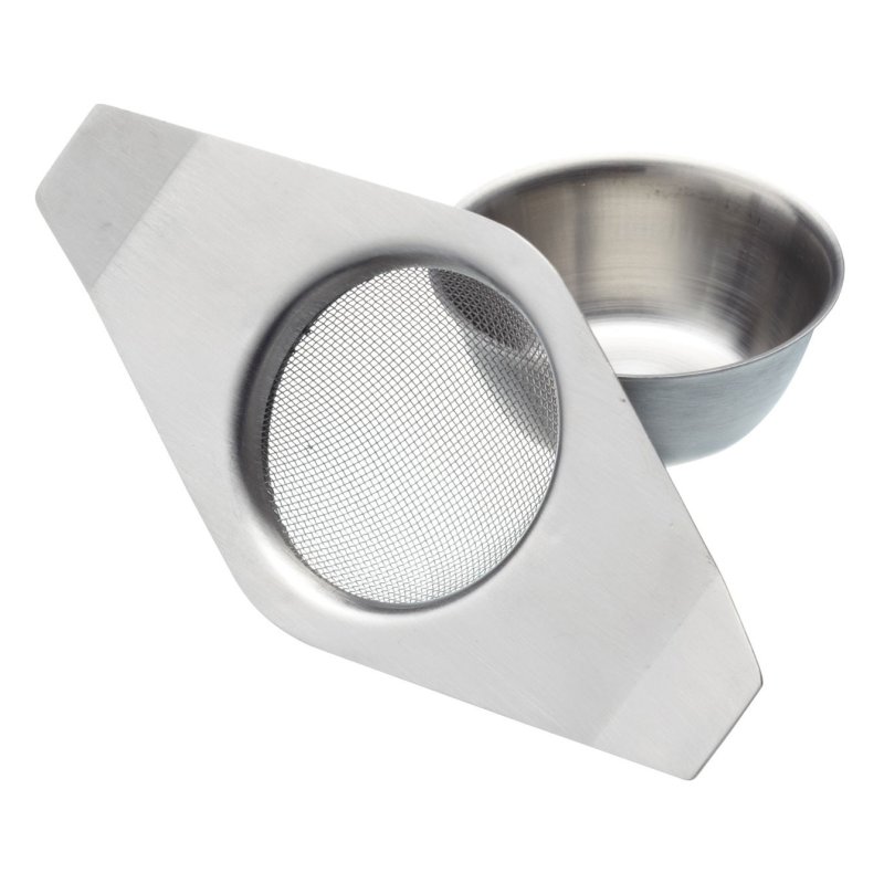 LeXpress Stainless Steel Double Handed Tea Strainer