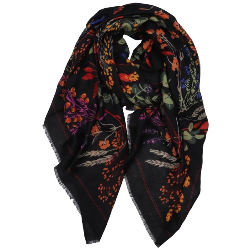 Zelly Black Winter Harvest Scarf