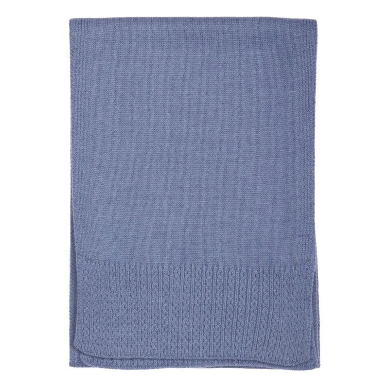 Zelly Blue Cable Scarf