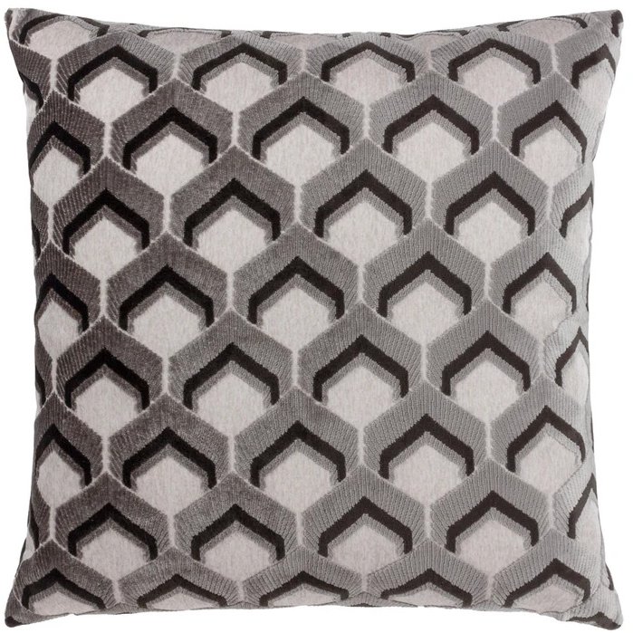 Paoletti Ledbury Grey And Black Cushion