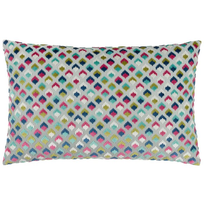Paoletti Lexington Grey And Pink Cushion