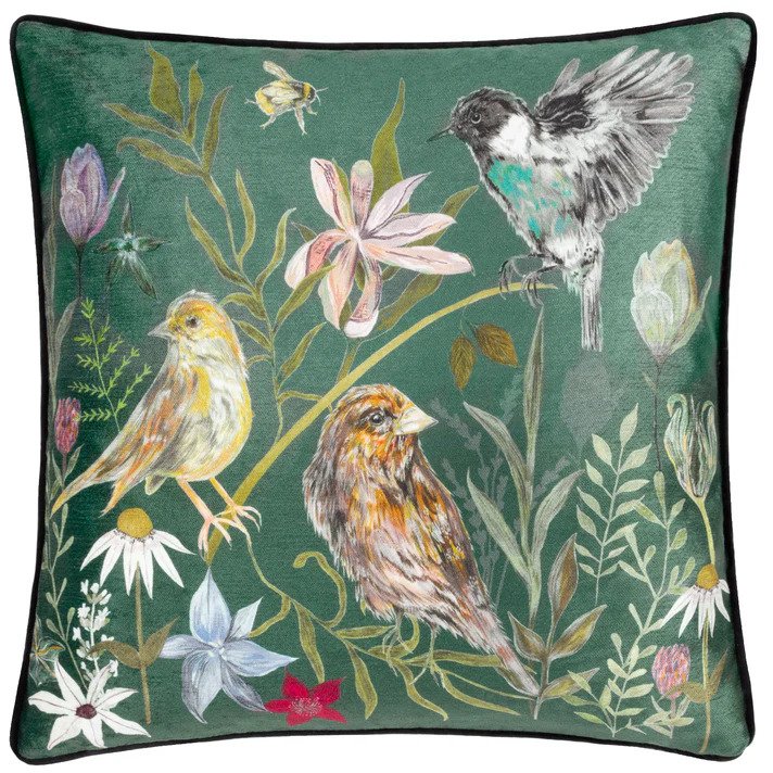 Wylder Nature Meadow Bloom Birds Cushion