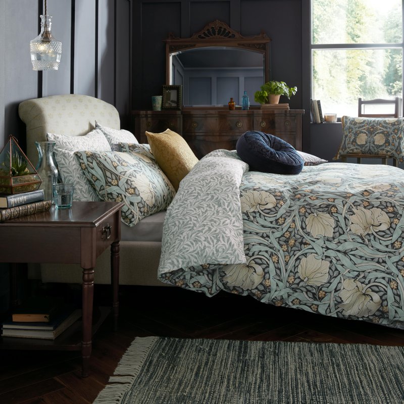 William Morris At Home Pimpernel Indigo Duvet Cover Set lifestyle