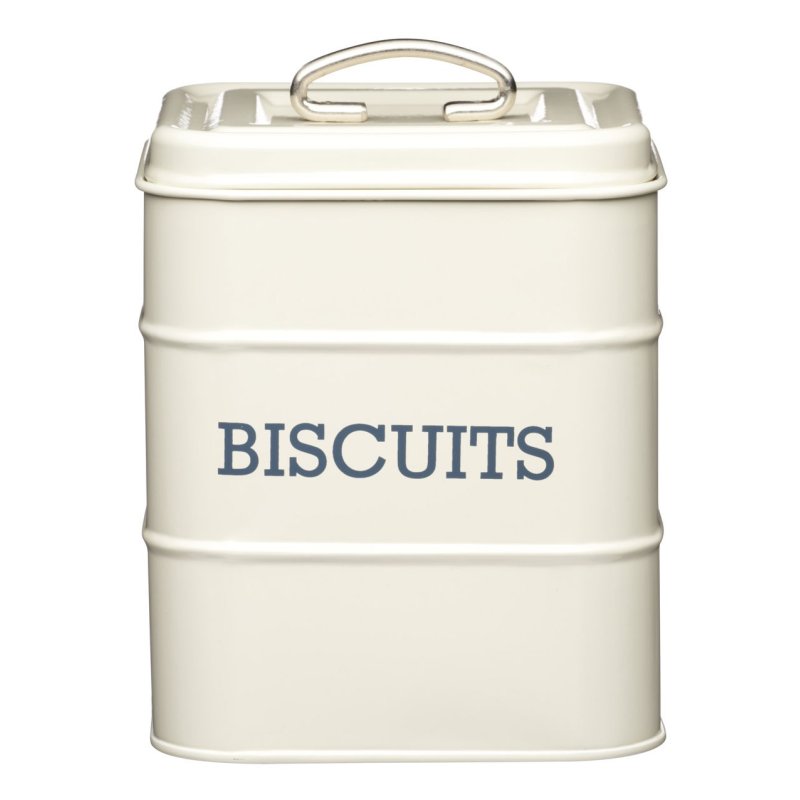 Living Nostalgia Antique Cream Biscuit Storage Tin