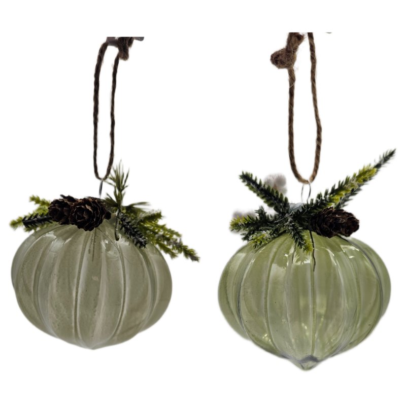 Kaemingk Pinecone Glass Bauble no box