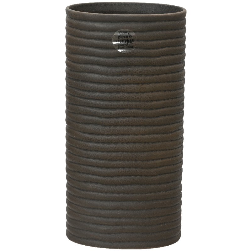 Kaemingk Dark Vase earthenware reactive glaze