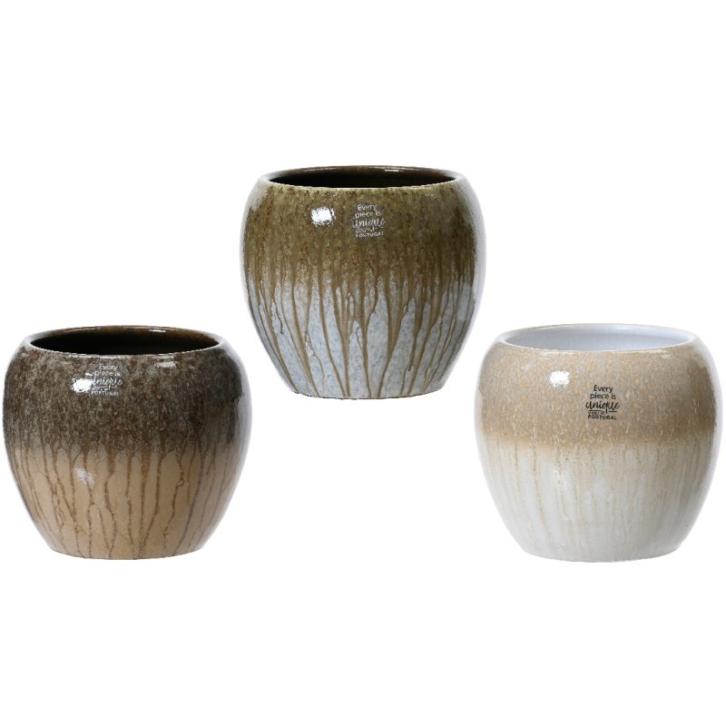 Kaemingk Planter terracotta 3 Assorted Colours
