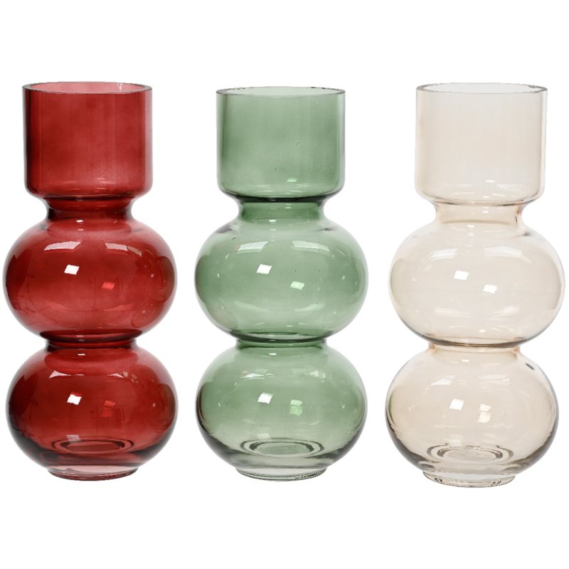 Kaemingk Vase glass transparent spray Assorted Colours