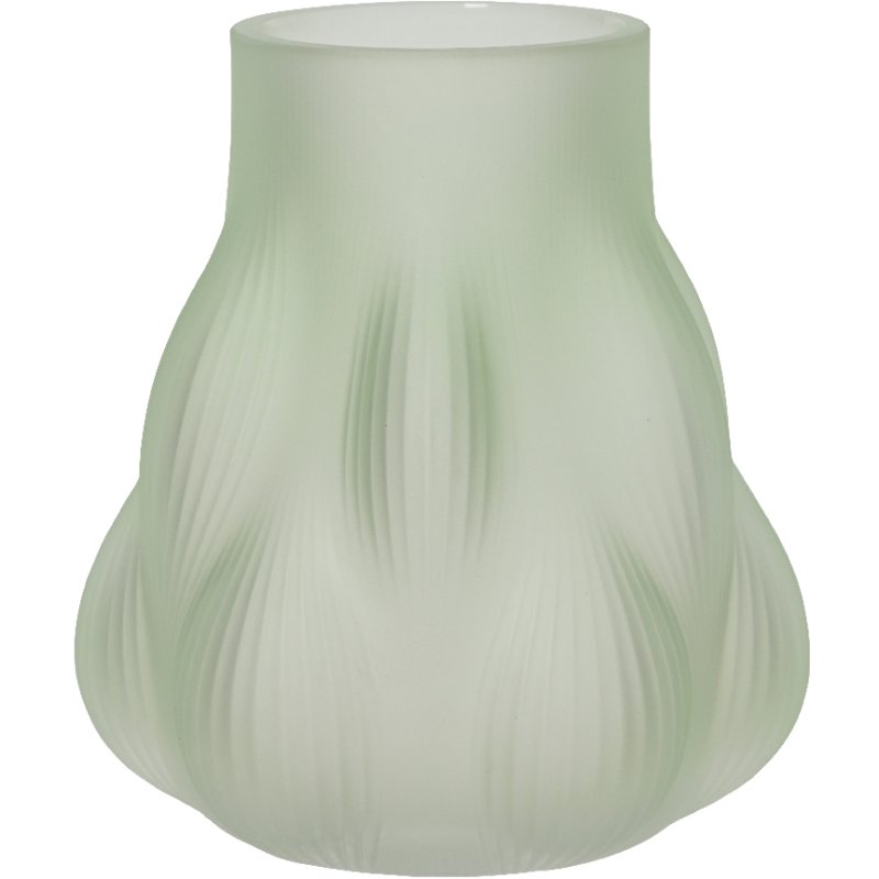 Kaemingk Vase glass opaque spray color white mint