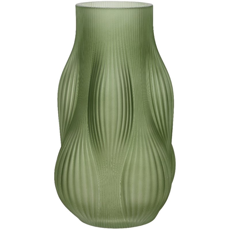 Kaemingk Vase glass opaque spray color rosemary green