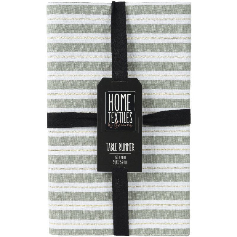 Kaemingk Tablerunner cotton rectangular striped