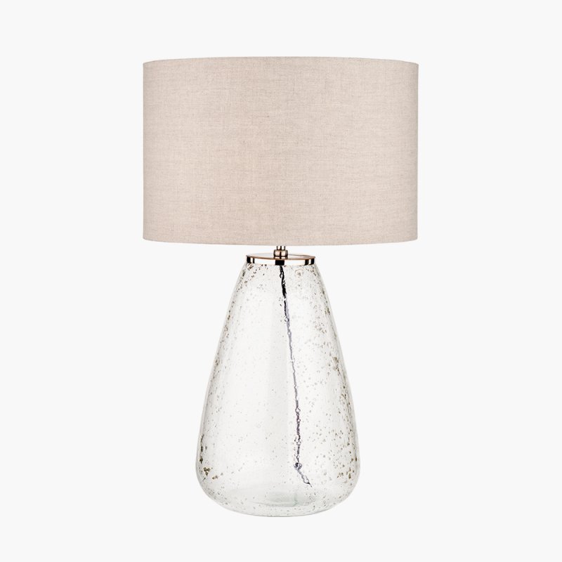 Pacific Elysia Bubble Glass And Silver Metal Table Lamp