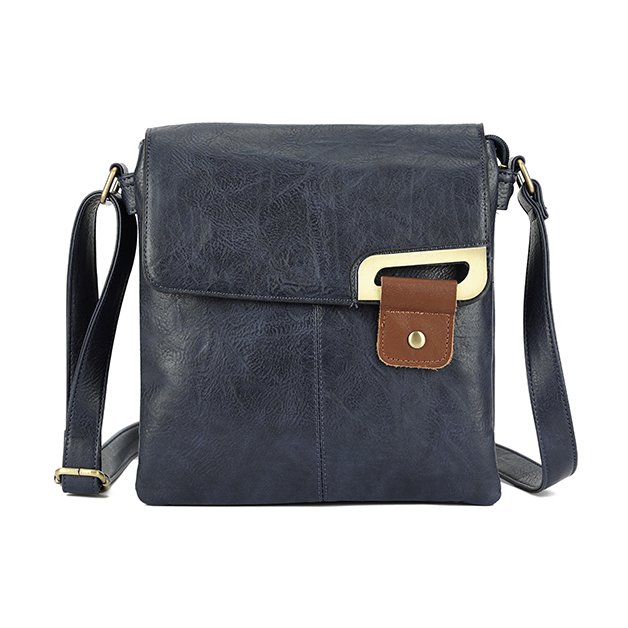 Long Son Navy Flap Top Crossbody Bag Aldiss of Norfolk