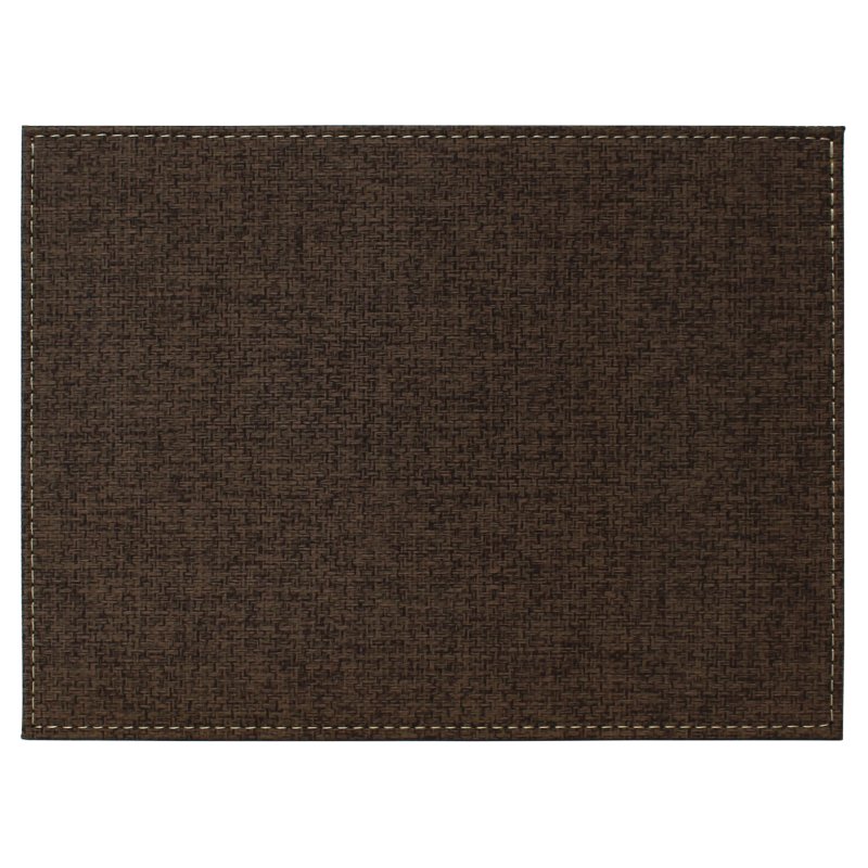 Tradestock Brown Textured Faux Leather Placemats Set Of 4
