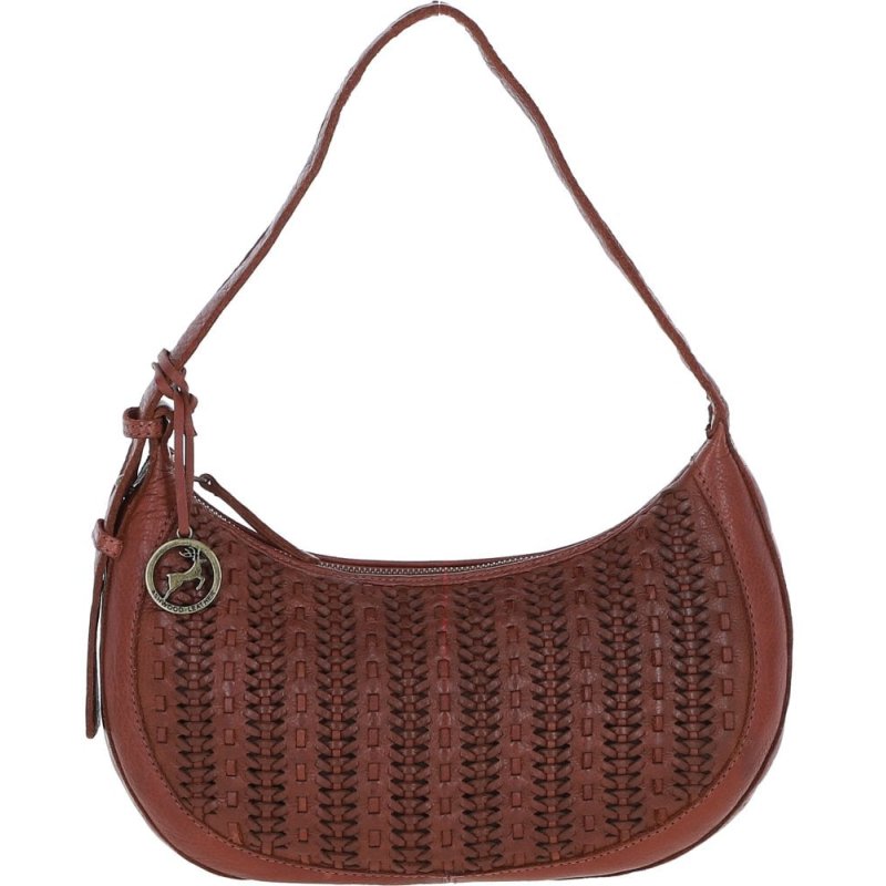 Ashwood Leather Tan Woven Leather Shoulder Bag