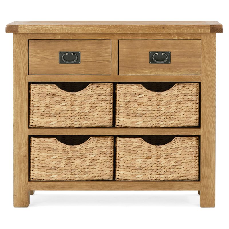 Chester Small Sideboard With Baskets white background