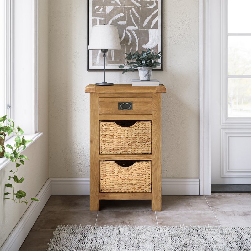 Chester Telephone Table With Baskets lifestyle