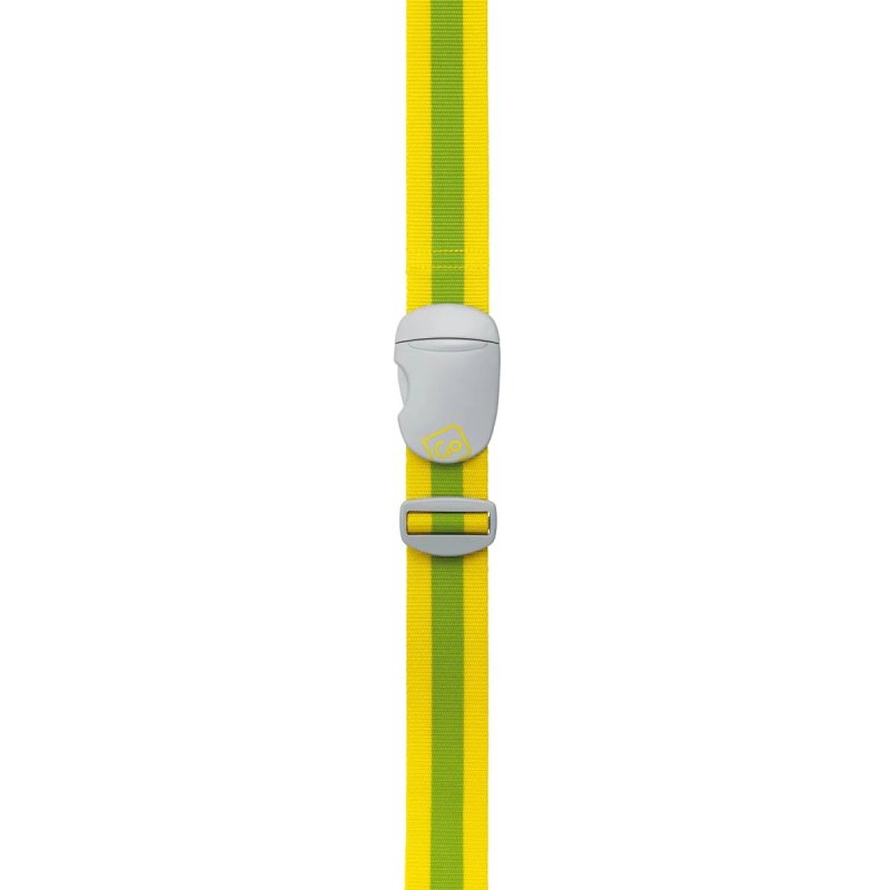 Go Travel Yellow And Green Luggage Strap