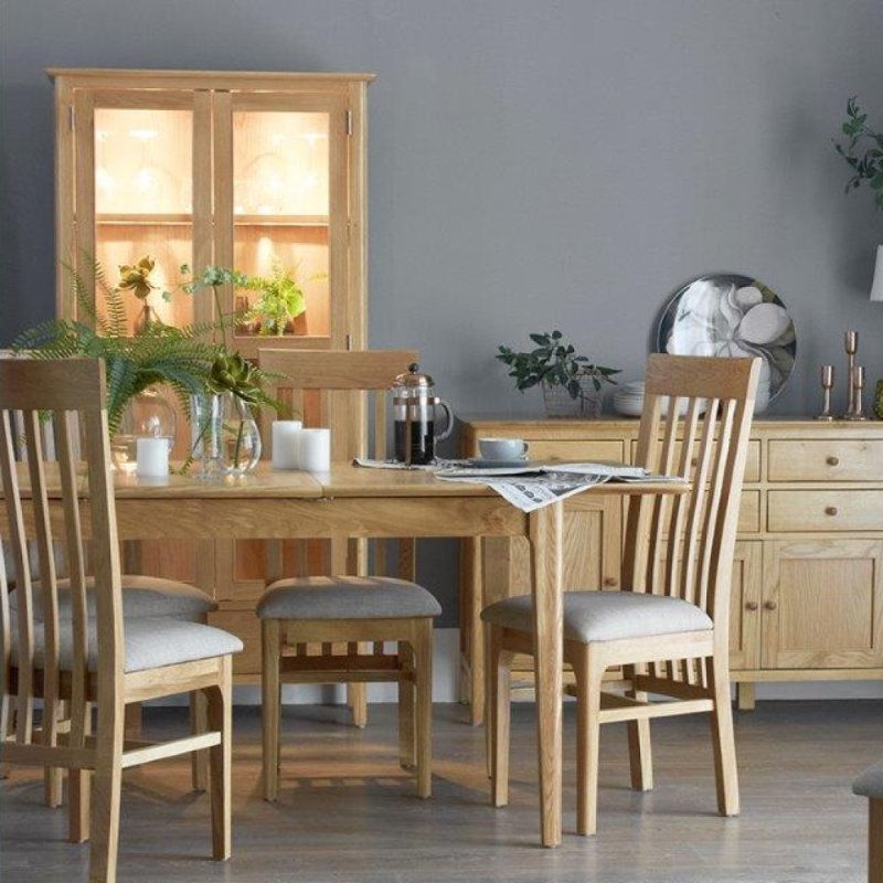 Aldiss Own Coastal 1.6m Extending Table and 6 Dining Chairs