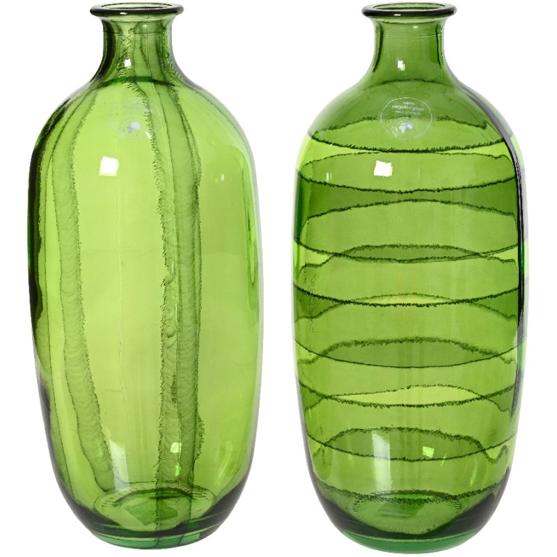 Kaemingk Kaemingk Green Recycled Glass Vase
