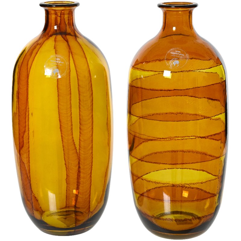 Kaemingk Kaemingk Amber Recycled Glass Vase
