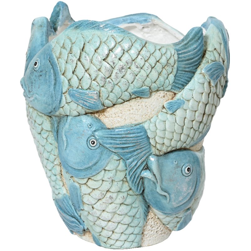 Kaemingk Kaemingk Blue Fishes Planter