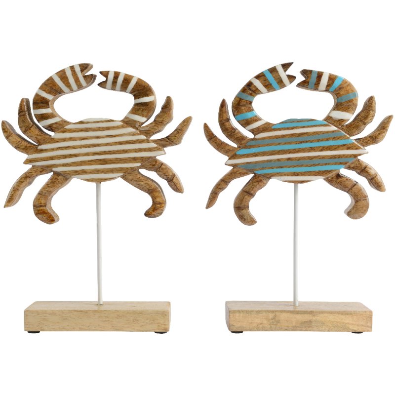 Kaemingk Kaemingk Mangowood and Enamel Crab Ornament