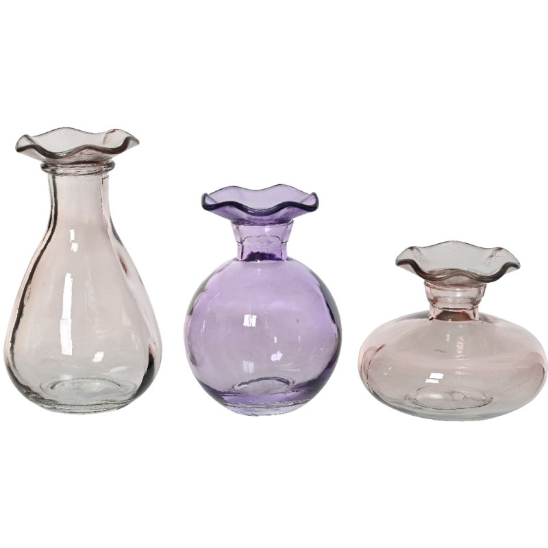 Kaemingk Kaemingk Round Transparent Colour Glass Vase