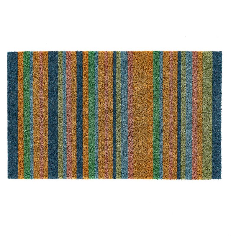 Hug Rug My Mat Printed Coir Blues Stripe 45x75cm