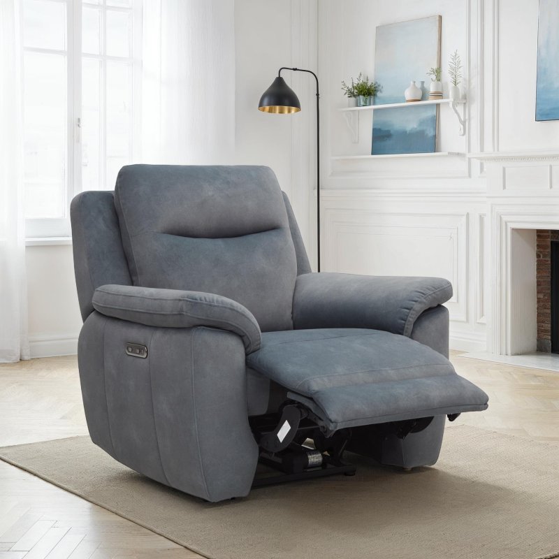 Oakley Power Recliner Chair In Dexter Shadow lifestyle image