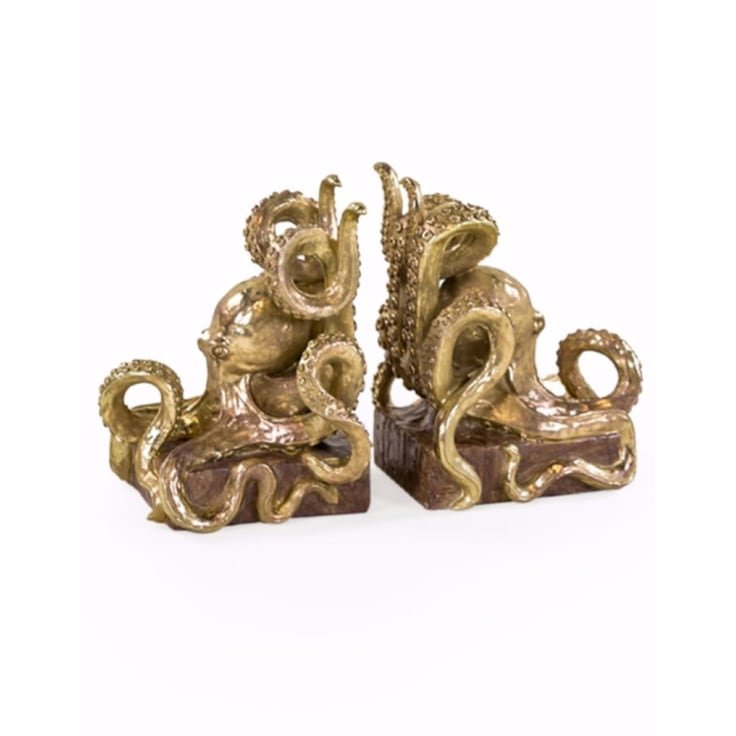 McGowan Rutherford McGowan Rutherford Pair of Gold Effect Octopus Bookends
