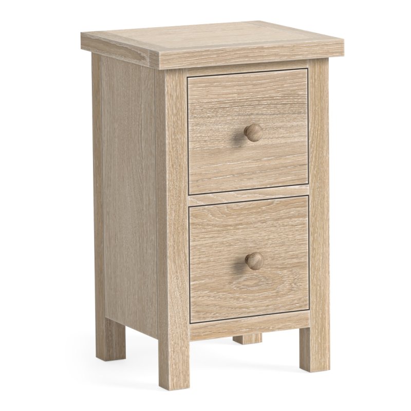 Cottage Collection Narrow Bedside Table In Oak