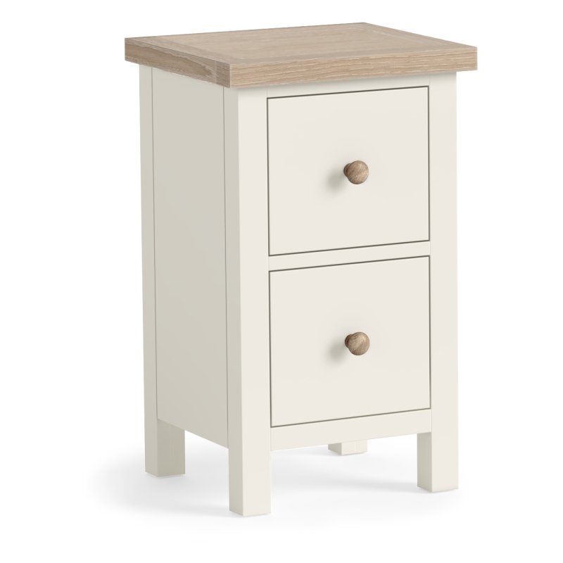 Cottage Collection Narrow Bedside Table In Coconut