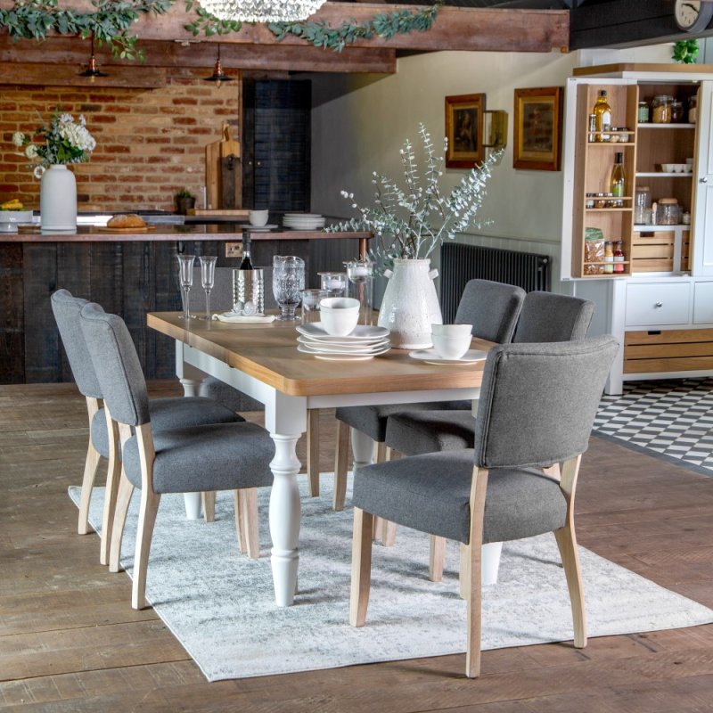 Holkham Oak 1.3m Dining Table & 6 Chairs lifestyle