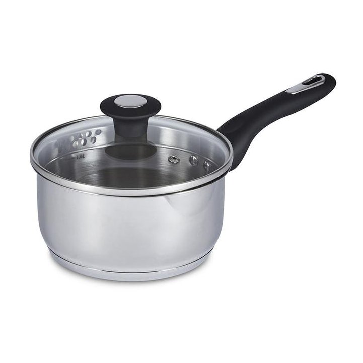 Simply Home 14CM Stainless Steel Draining Lid Saucepan