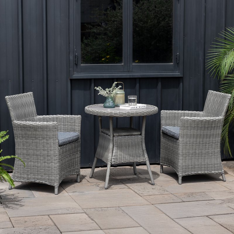 Bermuda Dark Round Bistro Set