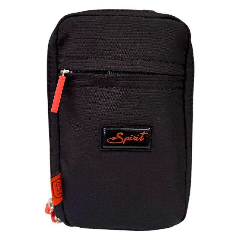Spirit Spirit Ashton Black Double Zip Crossbody Bag