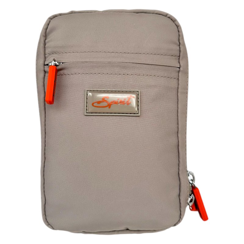 Spirit Spirit Ashton Earth Taupe Double Zip Crossbody Bag