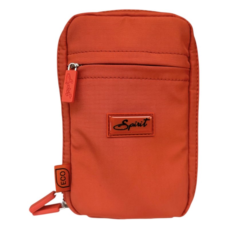 Spirit Spirit Ashton Flame Orange Double Zip Crossbody Bag