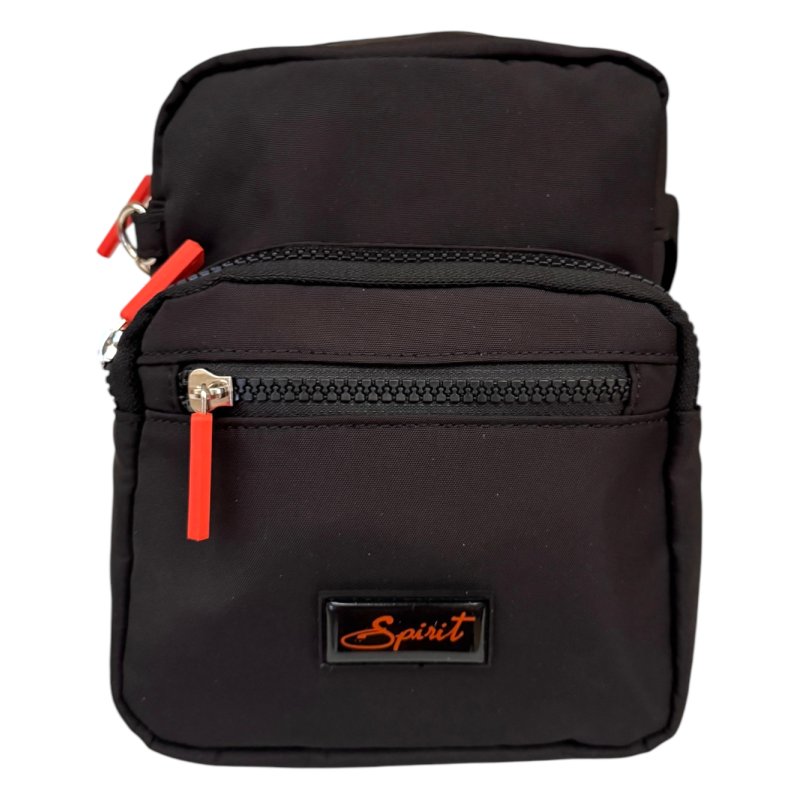 Spirit Spirit Cabot Black Triple Zip Crossbody Bag