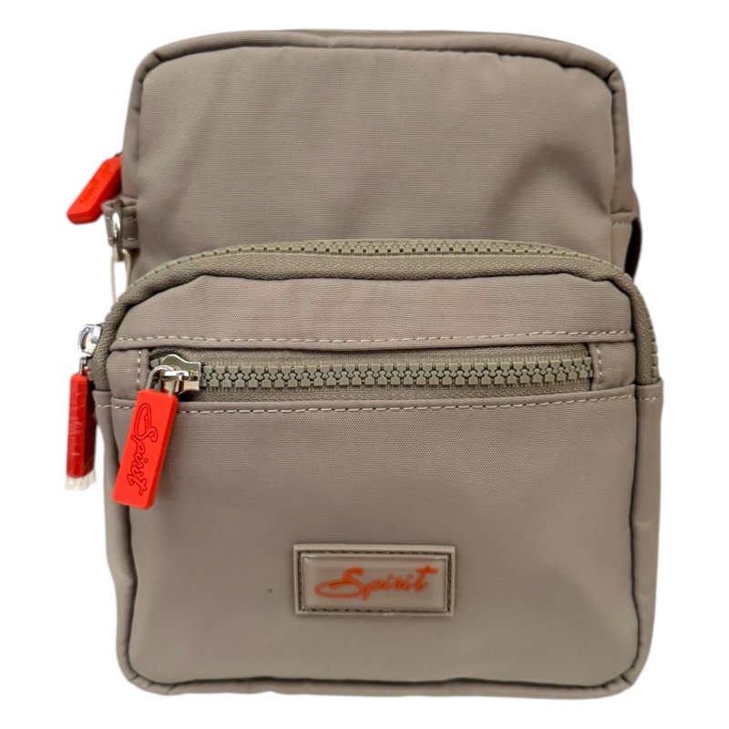 Spirit Spirit Cabot Earth Taupe Triple Zip Crossbody Bag