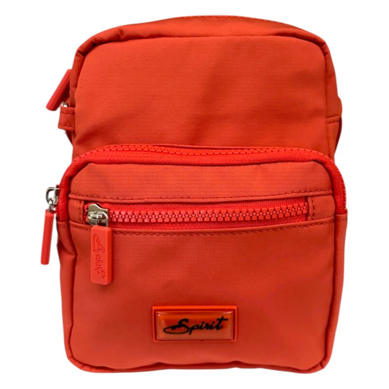 Spirit Spirit Cabot Flame Orange Triple Zip Crossbody Bag