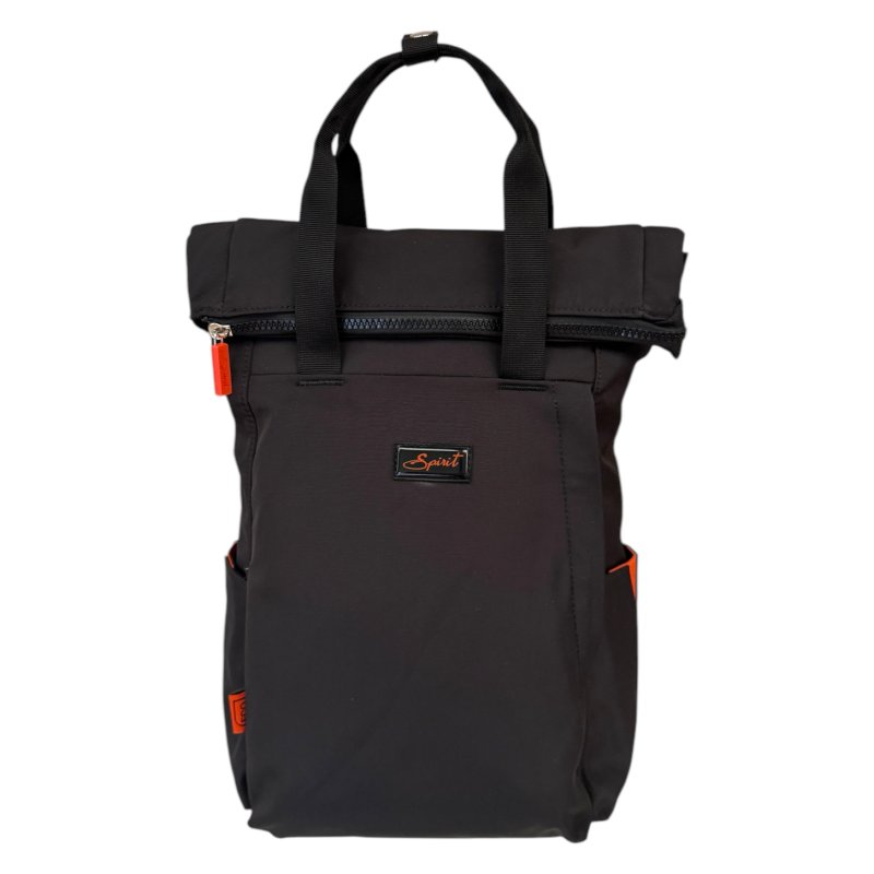 Spirit Spirit Little Clifton Black Roll Top Backpack