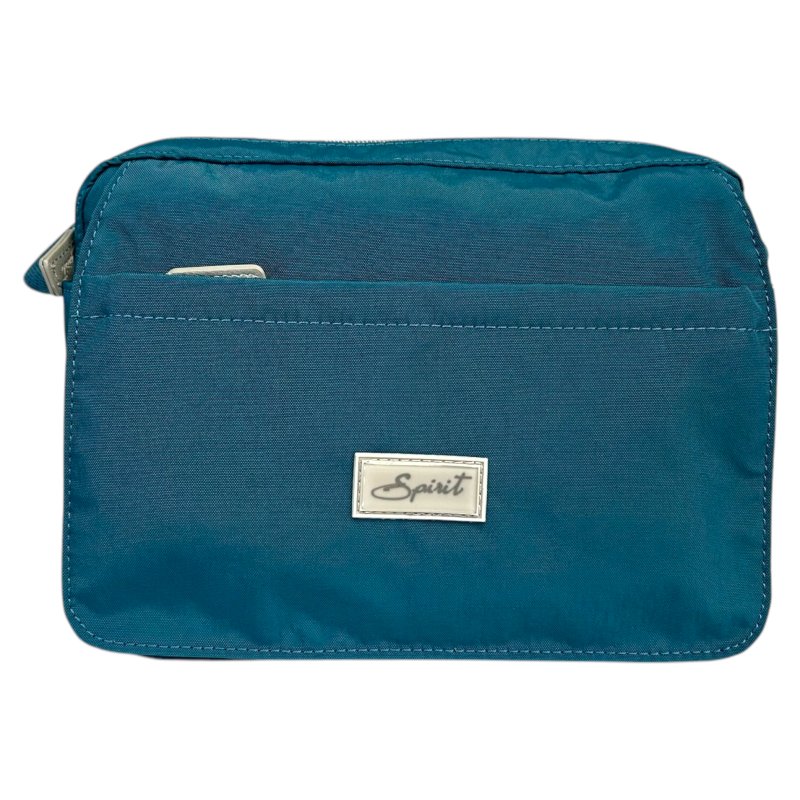 Spirit Spirit Jade and Grey Square Flap Front Bag