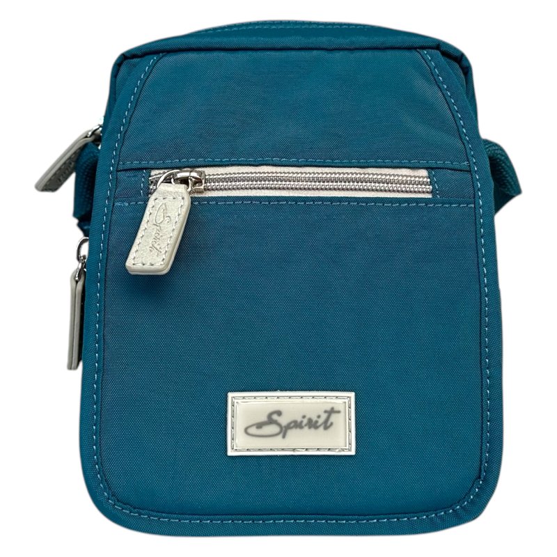 Spirit Spirit Jade and Grey Flap Front Bag
