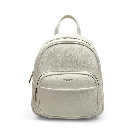 David Jones David Jones White Textured Backpack